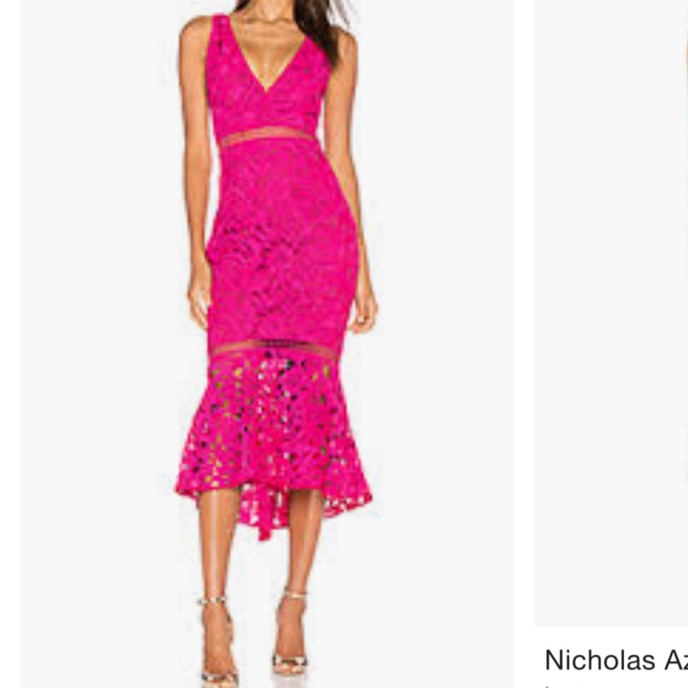 Nicholas Fuschia lace dress